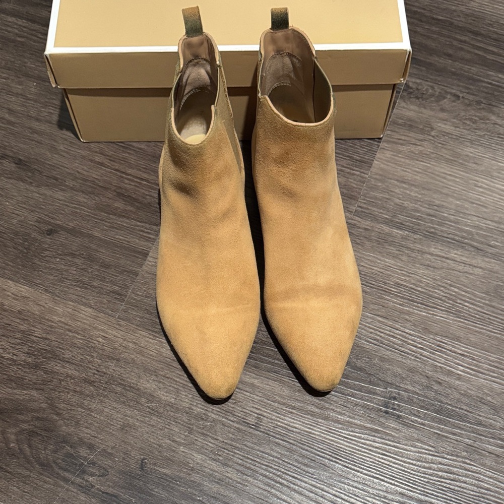 Michael Kors Yellow Suede Ankle Booties